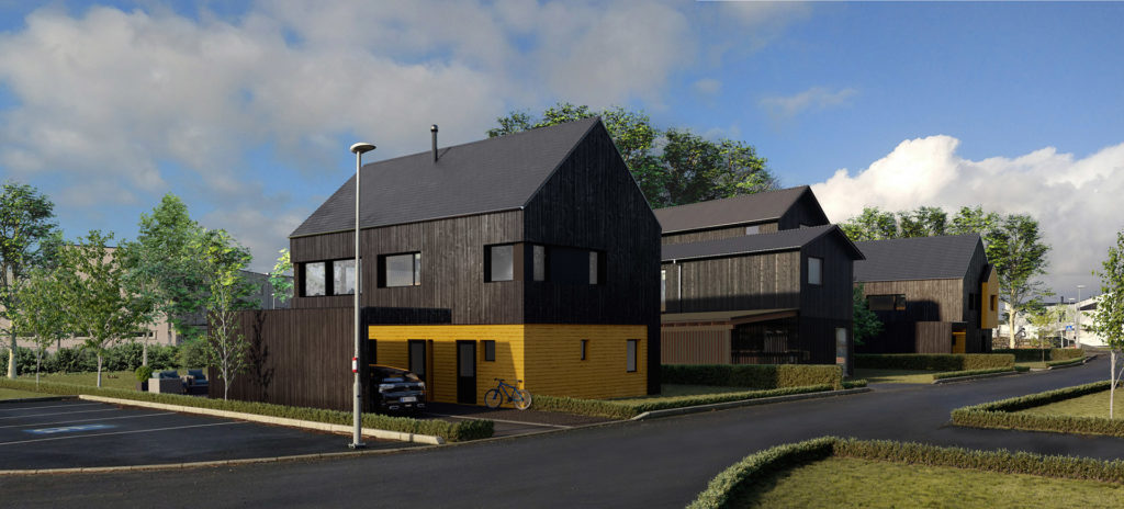 3d visualisering av Vindmøllhagen på Sandnes